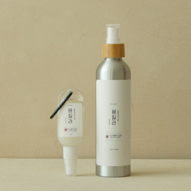바스몽 강아지 진드기 퇴치제 몽킬라 대용량 휴대용 2종 세트, 1세트, 280ml