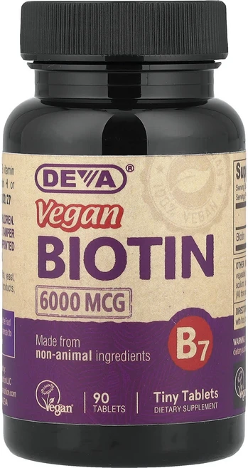 데바 비건 비오틴 6000mcg 90정, 6개 - 쿠팡