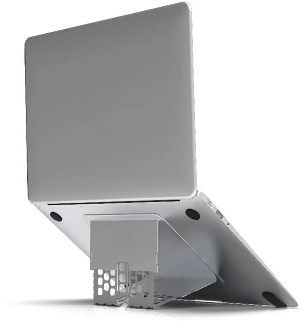 Majextand MacBook 노트북 스탠드 얇고 조절 가능한 휴대용 통풍 인체공학적 노트북 스탠드 최대 노트북, 02 실버