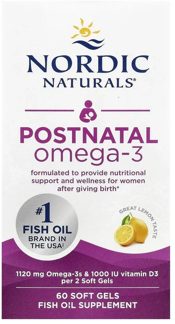 단백질 비타민 철분 마그내슘 칼슘 Nordic Naturals 산후 오메가3 레몬 맛 소프트젤 60정 고루고루섭취해주세요, 1개 - 쿠팡