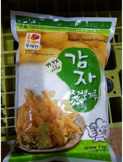 국산 감자만 사용한 생감자전분 A+ 생감자전분가루 국산 김치전 수제비 감자떡 탕수육, 1개, 3kg