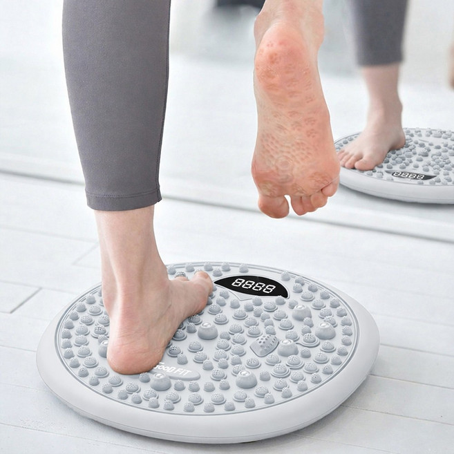 [굿프렌드]굿핏 트위스트킹 가정용 지압 홈트 유산소 스텝퍼 운동기구, 1개, 그레이