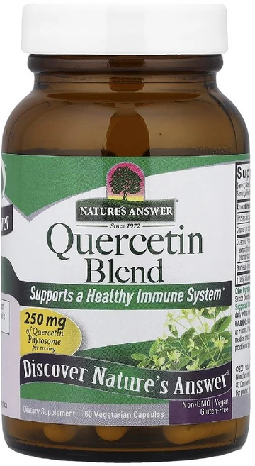 네이처스앤서 퀘르세틴 케르세틴 퀘세틴 Quercetin 혼합물 베지 캡슐 60정, 1개 - 쿠팡