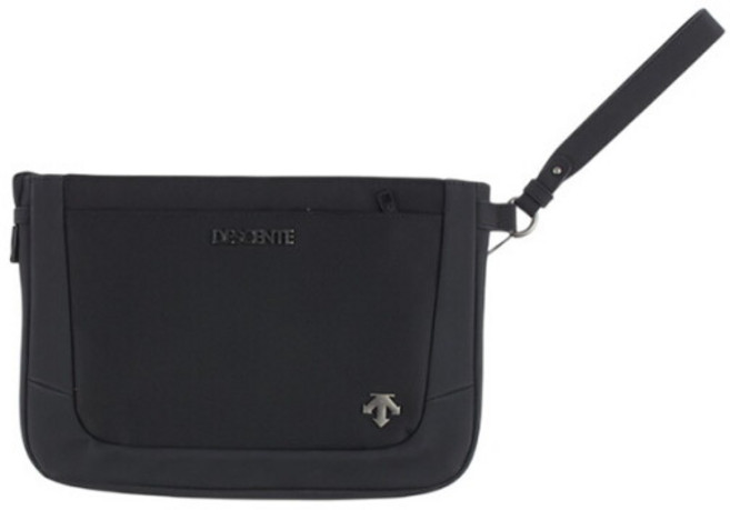 [데상트] 공용 하디 스트랩 클러치 가방 SQ123UBG1G, 색상:블랙 / 사이즈:FREE, 상세 설명 참조