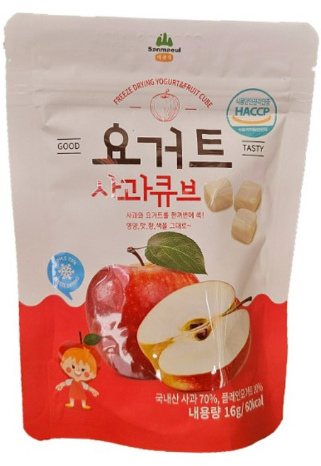동결건조 요거트 사과큐브 16g 산마을, 사과향