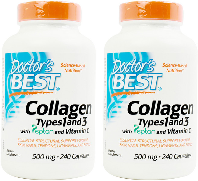 Doctor's BEST Types1&3複合膠原蛋白膠囊, 240顆, 2罐