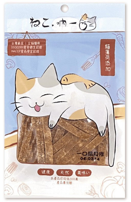吶一口 機能零食 貓薄荷添加 台灣製造, 1個, 吶一口貓零食-一口扇貝條30g, 30g, 扇貝