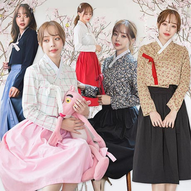 예다움 한복 저고리 치마 명절 생활한복 퓨전 개량 꽃길만걷자(세트상품X)