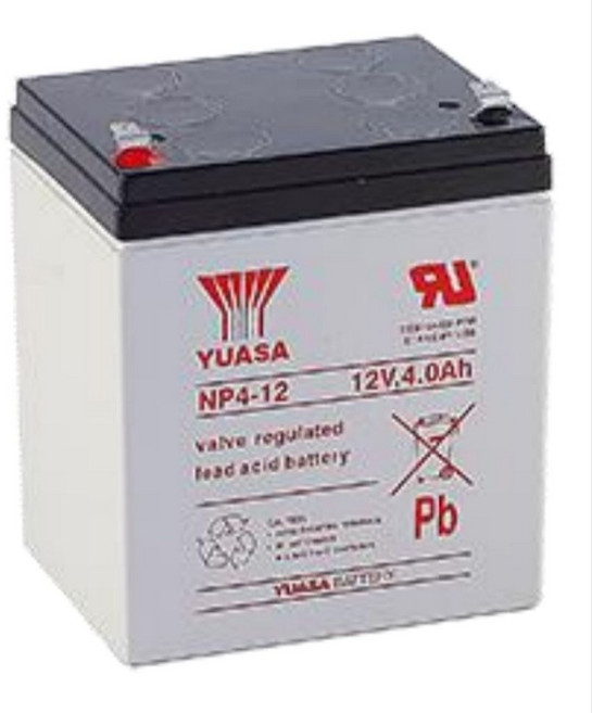 YUASA 湯淺 NP4-12 12V 4.0Ah 閥控式鉛酸電池, 1個, 電池