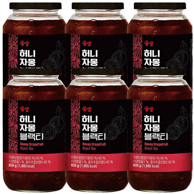 꽃샘 허니 자몽블랙티, 6개, 800g, 1개입