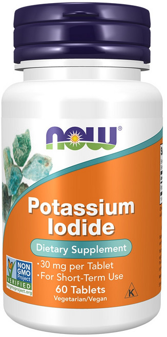 나우 푸드 요오드화 칼륨 (아이오딘화 칼륨) 30 mg 60 타블렛, 요오드화 칼륨 60 타블렛, 1개