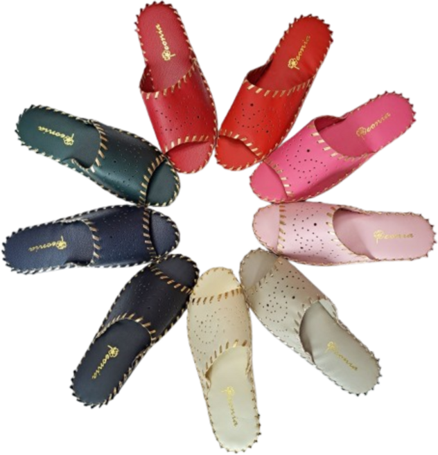 고급 가죽 슬리퍼 실내화 호텔 실내 거실 여성 예쁜 거실화, 베이지, 1개