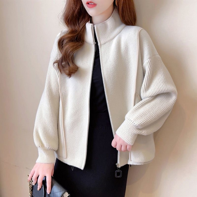 휠렉스 여성 니트 집업 루즈핏 데일리 재킷 JT438