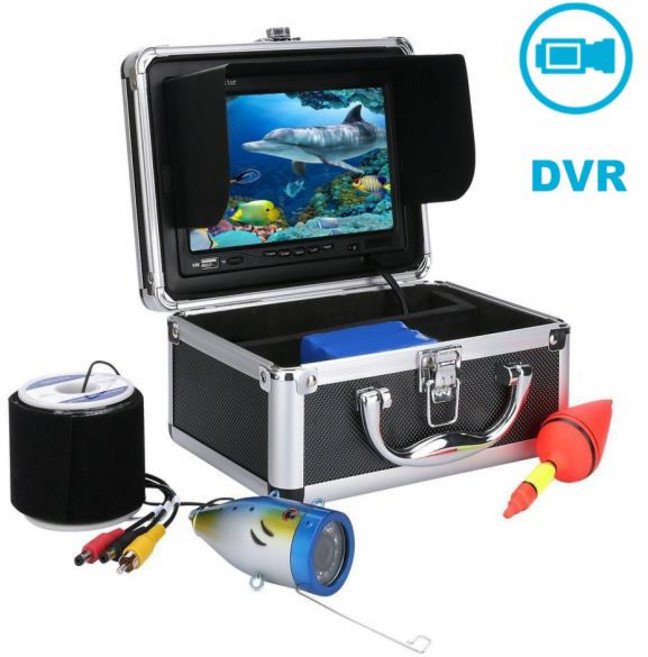 수중 낚시 카메라 DVR 포함 하드 캐리 케이스 7 인치 모니터 15m 케이블, 03 15m  With  DVR, 1개