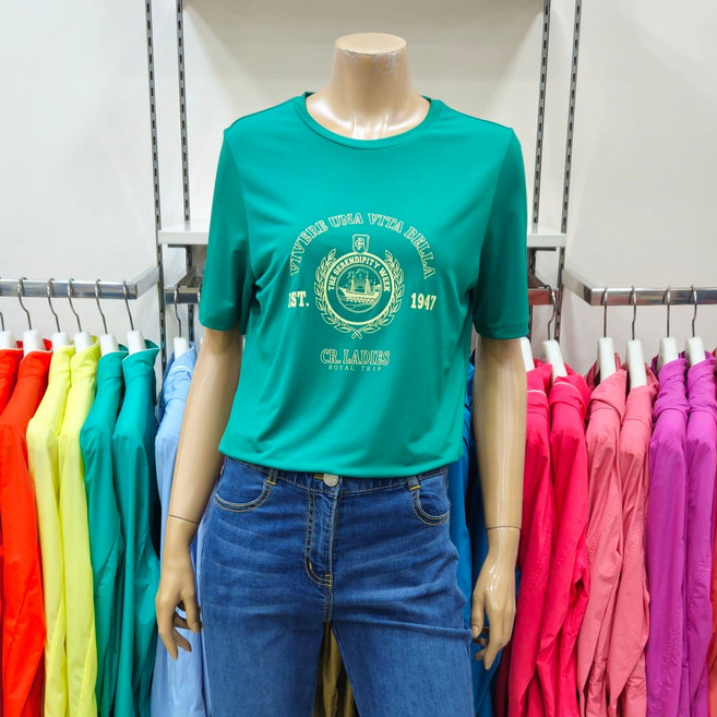 크로커다일레이디 원포인트 프린트 반팔 티셔츠(25년 여름)