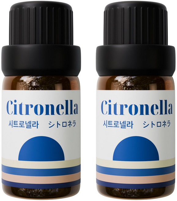 1+1 천연 유기농 아로마오일 에센셜오일, 유기농 시트로넬라오일, 10ml, 2개