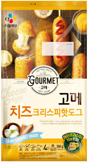 CJ 고메 치즈크리스피핫도그 340G, 12개