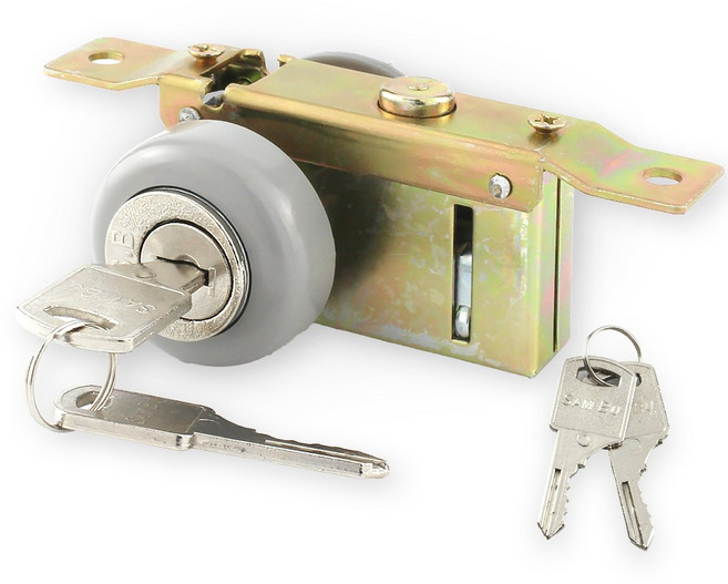 삼부 본체정 원형 샷시문 잠금장치 + 일자 특수키 2p, 1개