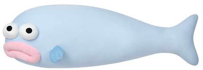 夏季冰魚涼感長抱枕, 藍色