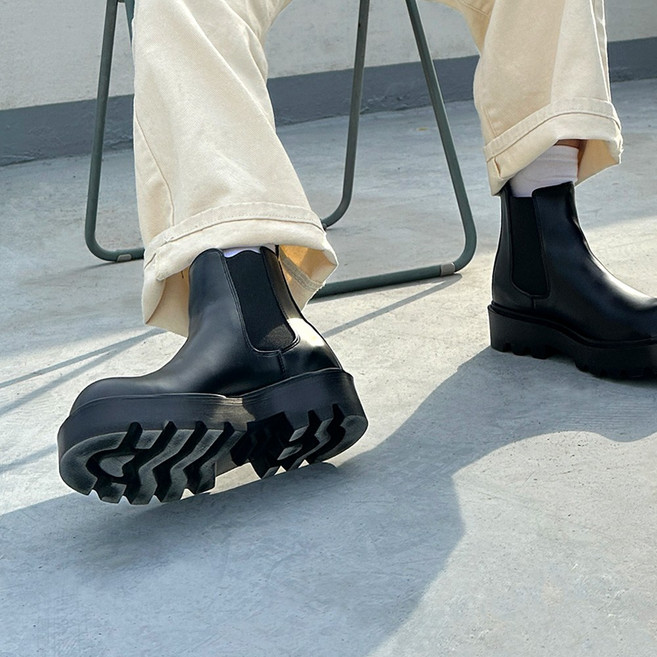 위드스텝스 남자 첼시부츠 기모 국산 키높이 여자 볼드레인부츠 MON