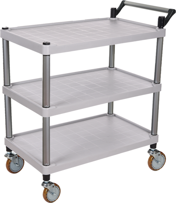 티렉스 국산 3단 서빙카트 회색 대형, 그레이, 1개