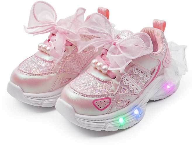 풋풋 라비앙 프릴레이스 LED 운동화 라이팅운동화 라이트운동화 유아운동화 베이비운동화 키즈운동화