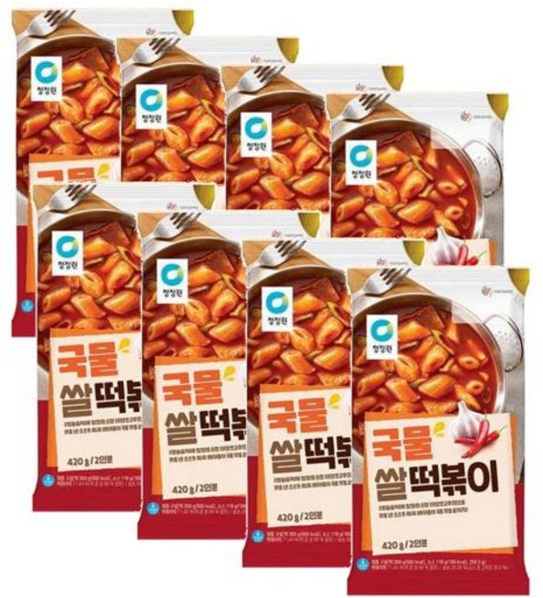 청정원 국물 쌀떡볶이, 8개, 420g