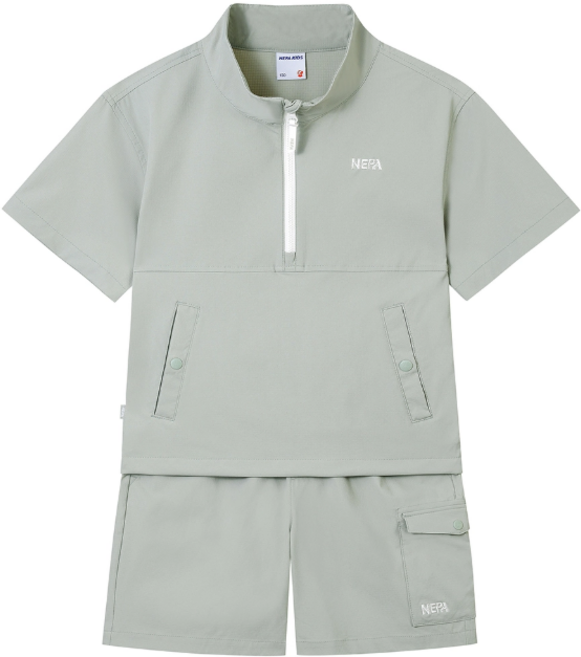 네파 키즈 아노락 상하의 세트 집업 반바지 셋업 초등 상하복