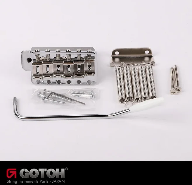 GOTOH GE101T 전통적인 6포인트 트레몰로 브릿지(스탬프 스틸 안장 포함), 1개
