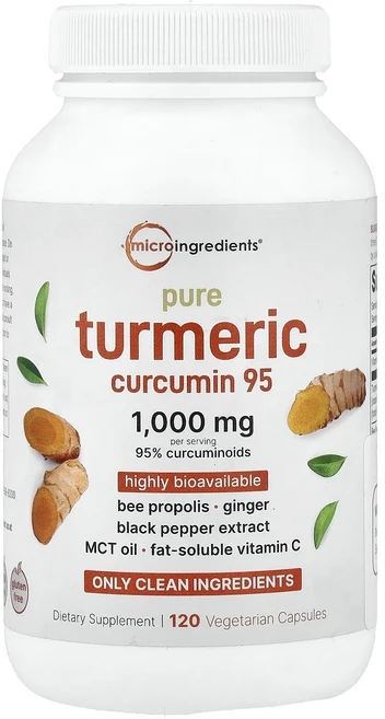 프리미엄상품 Micro Ingredients 순수 강황 커큐민 95 베지 캡슐 120정 끝내주게잘나가는상품, MicroIngredients순수강황커큐민95베지캡슐1 - 쿠팡
