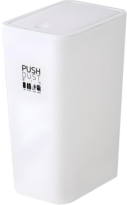 네이쳐리빙 원터치 인테리어 휴지통9L, 화이트