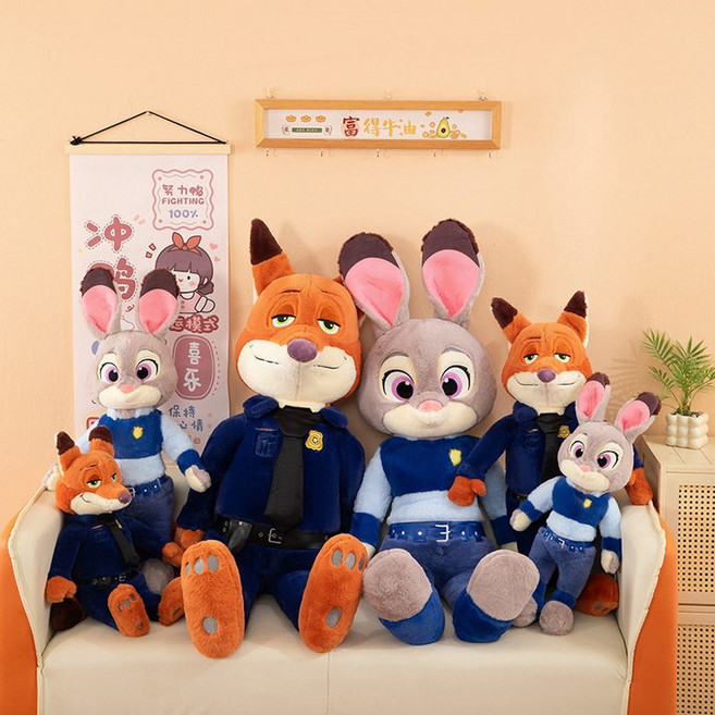 생일선물 애착인형 닉인형 닉주디세트 경찰주디 커플인형 디즈니인형 가방걸이 힐링소품 플래시인, 3개, 옵션3, 3cm