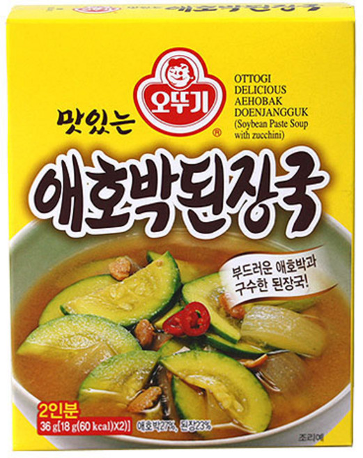 (무)오뚜기 애호박된장국36g(박스), 36g, 12개
