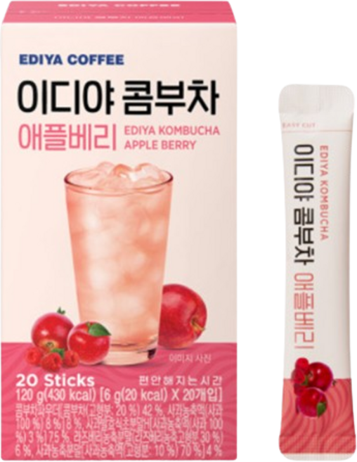 이디야 콤부차 애플베리, 6g, 20개입, 1개