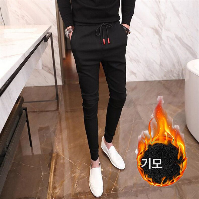 DFMEI 추동 기모 캐주얼 팬츠 조거 팬츠