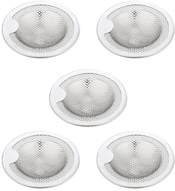 통 스텐 욕조거름망 욕실 배수구트랩 5피, 5개, 실버