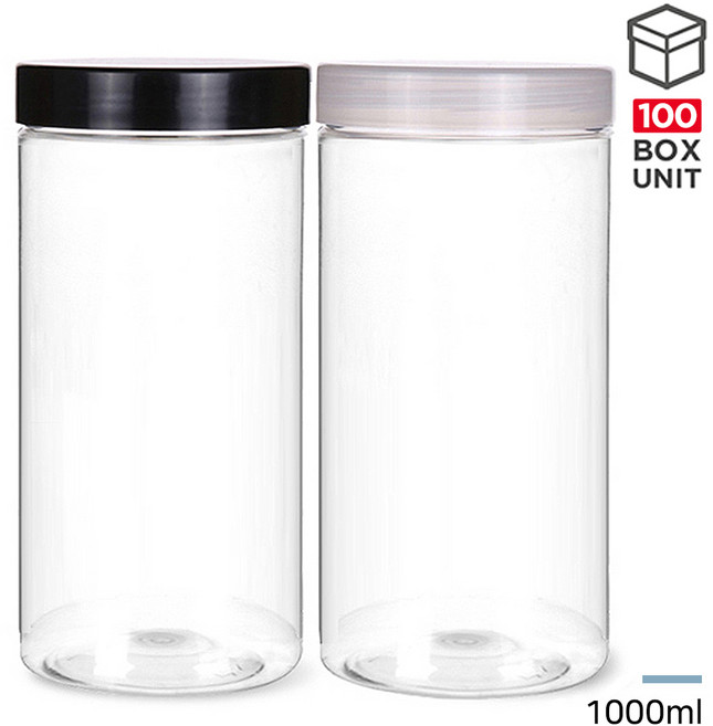 페트용기 팜스원형 1000ml 다용도 플라스틱 팜스용기, 1개