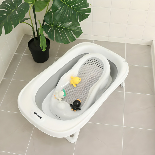 코넘 유아용 욕조 등받이 + 접이식 세트, 혼합색상