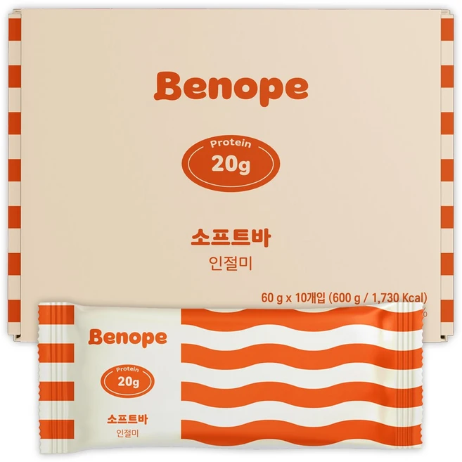 베노프 소프트바 프로틴바 인절미 10p, 600g, 1개 - 쿠팡