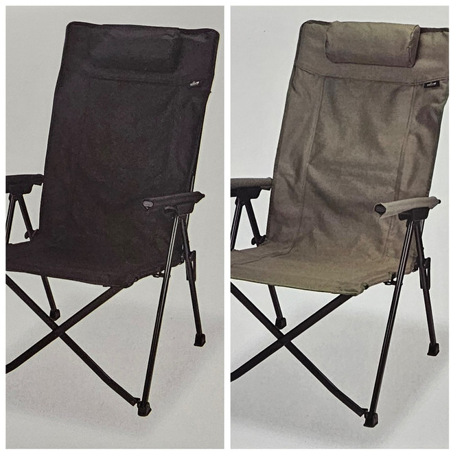 코베아 캠핑의자 리클라이너 릴렉스 체어 KEC29CS-01 4단 각도 카키 블랙, 1개