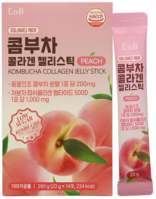 EnB 콤부차 콜라겐 젤리스틱 20g x 14포, 56개