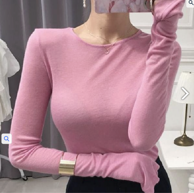 블루밍가든 봄 가을 간절기 시스루 긴팔 티셔츠