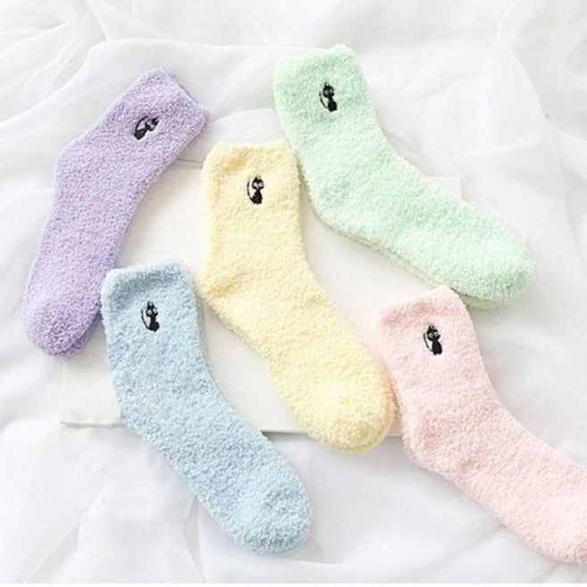 수면양말 보온 검은고양이 임산부양말 원사 겨울 탁텔 겨울양말 보온양말 임산부양말