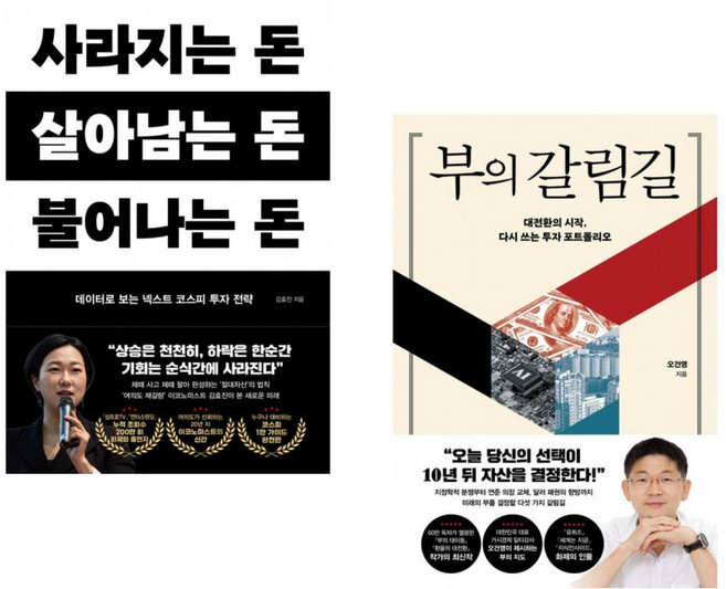 (인기도서) (김효진) 사라지는 돈 살아남는 돈 불어나는 돈 + (오건영) 부의 갈림길 (전2권)