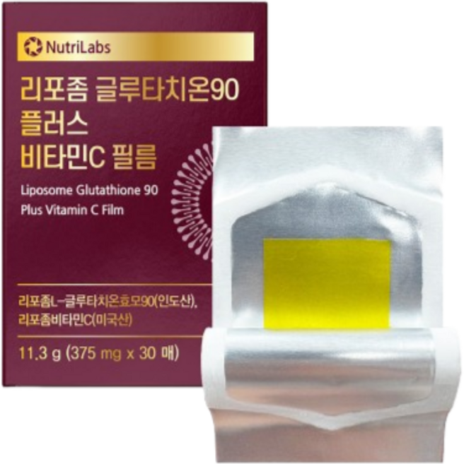 뉴트리랩스 리포좀 글루타치온 HACCP인증 구강 점막 필름 형 입 안 천장 에 붙이는 인지질 리포좀 글루타치온 콜라겐 비타민c 환원형, 1개, 30회분