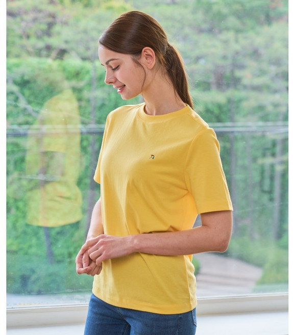 [아놀드파마] 여성 베이직 라운드 코튼 혼방 반팔 티셔츠_CP