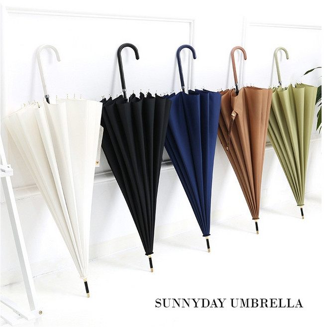 Sunny Day 16K 슬림 자동 5color 여성장우산 무지우산 우양산 빠른배송