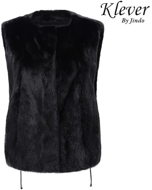 [진도끌레베] 진도 Klever 유니크 풀스킨 밍크 베스트(K8W6EV36)