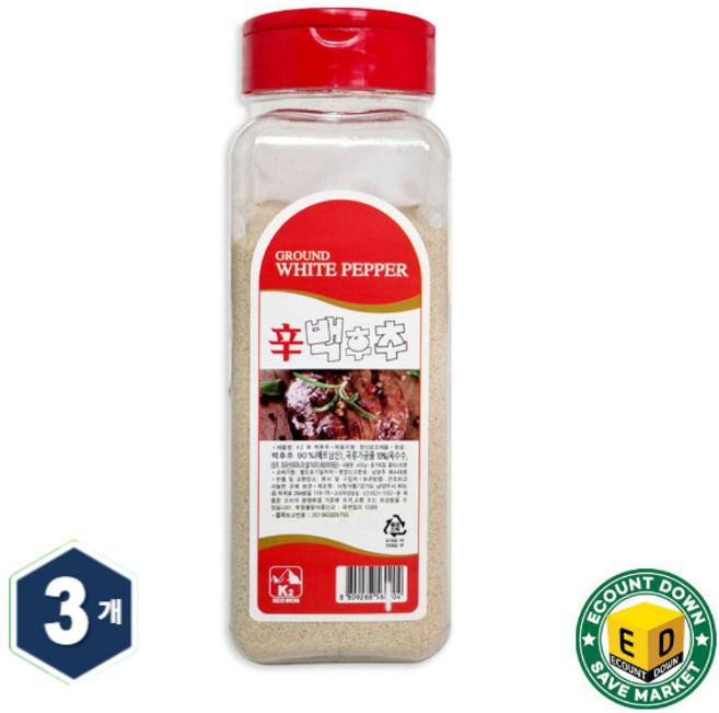 K2 신 백후추 [400g] / 백후추 90%, 400g, 3개