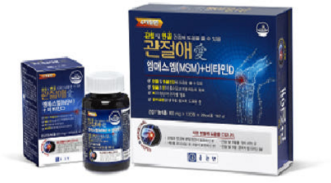 관절 및 연골건강을 위한 영양제 종근당 관절애 (MSM + 비타민D) 120정 2개월분 [원산지:상세설명에 표시], 1박스